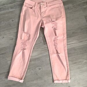 A.N.A. SKINNY ANKLE DISTRESSSED JEANS